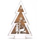 Vánoční dekorace LED svítící dřevěný stromeček 18 cm