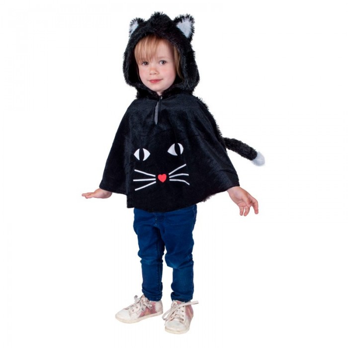 Dětský kostým Černá kočka kápě