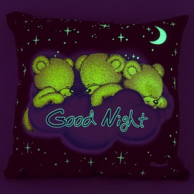 Svítící polštářek modrý Medvídci Good Night