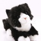 Plyšová Kočka černobílá se zvukem 23cm