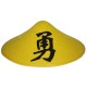 Čínský klobouk žlutý