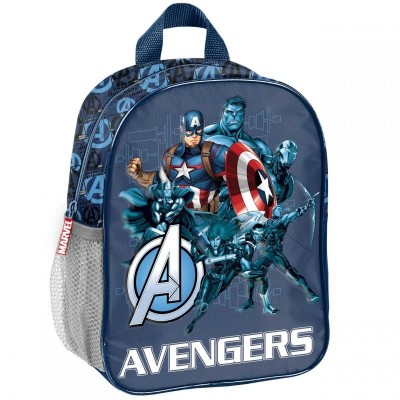 Dětský batoh malý 3D efekt Avengers modrý