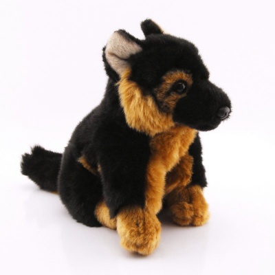 Plyšový Pes štěně Vlčák sedící 26 cm eco-friendly