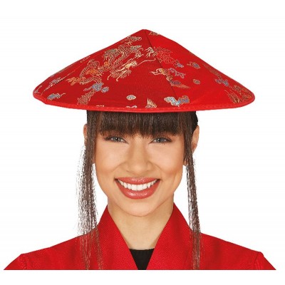 Japonský klobouk červený
