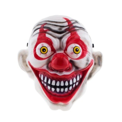 Maska hororový klaun s pohyblivýma očima