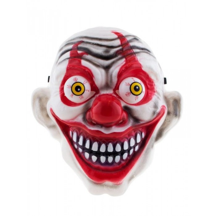 Maska hororový klaun s pohyblivýma očima