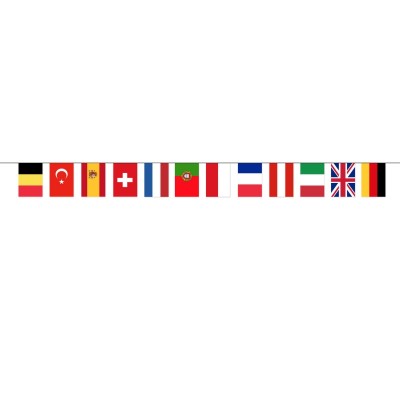 Girlanda Evropské vlajky 5m 12 vlajek