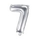 Foliový balónek číslo 7 stříbrný 35 cm