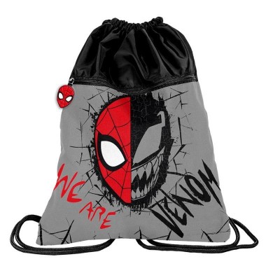 Batoh pytel vak s přední kapsou Spiderman Venom šedý