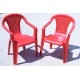 Sada 2 židličky a stoleček Progarden - červená