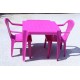 Sada 2 židličky a stoleček Progarden - růžová