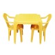 Sada 2 židličky a stoleček Progarden - žlutá
