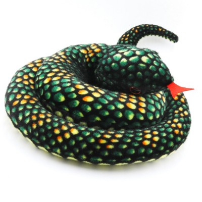 Plyšový Had stočený zelený 41cm