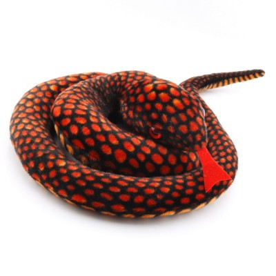 Plyšový Had stočený červený 41cm