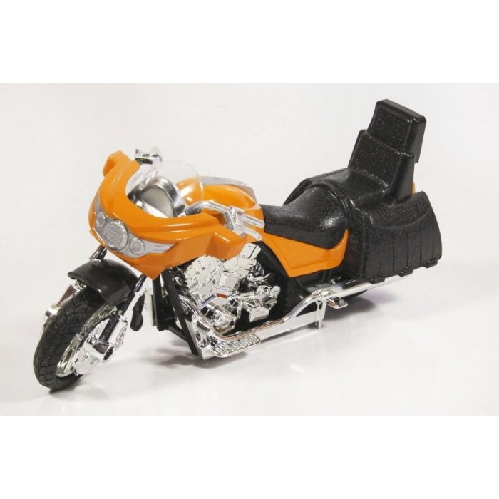 Motorka Chopper oranžový model Mondo Motors 1:18