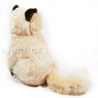 Plyšová kočka béžová 28cm