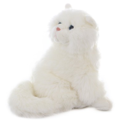 Plyšová kočka bílá 28cm