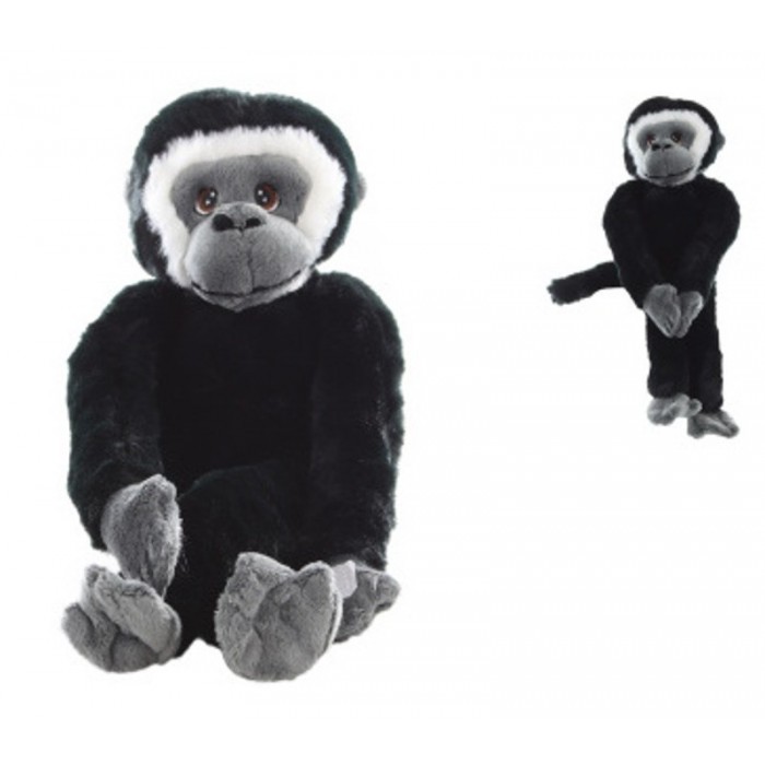 Plyšová Opice černá se suchým zipem 38cm