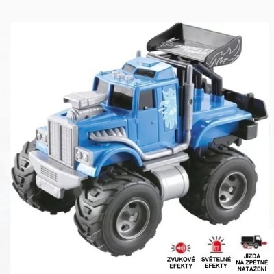 Monster Truck modrý se světlem a zvukem 16cm