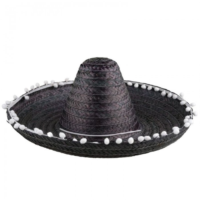 Mexické sombrero černé 50cm Mexické sombrero černé 50cm