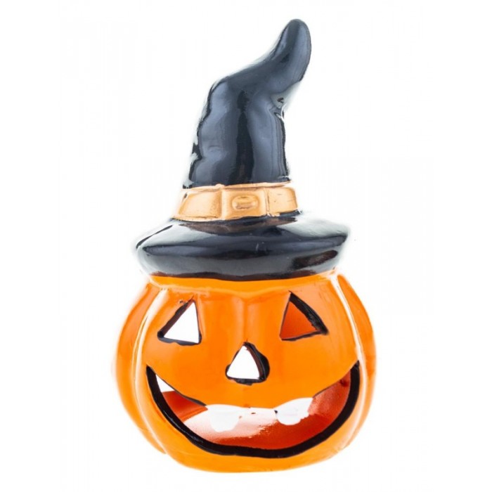 Keramická dýně Halloween na svíčku