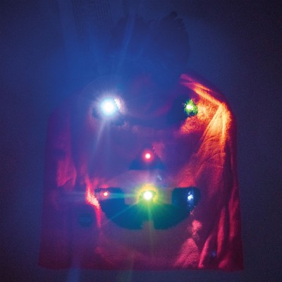 Čepice Halloween dýně s LED světýlky oranžová