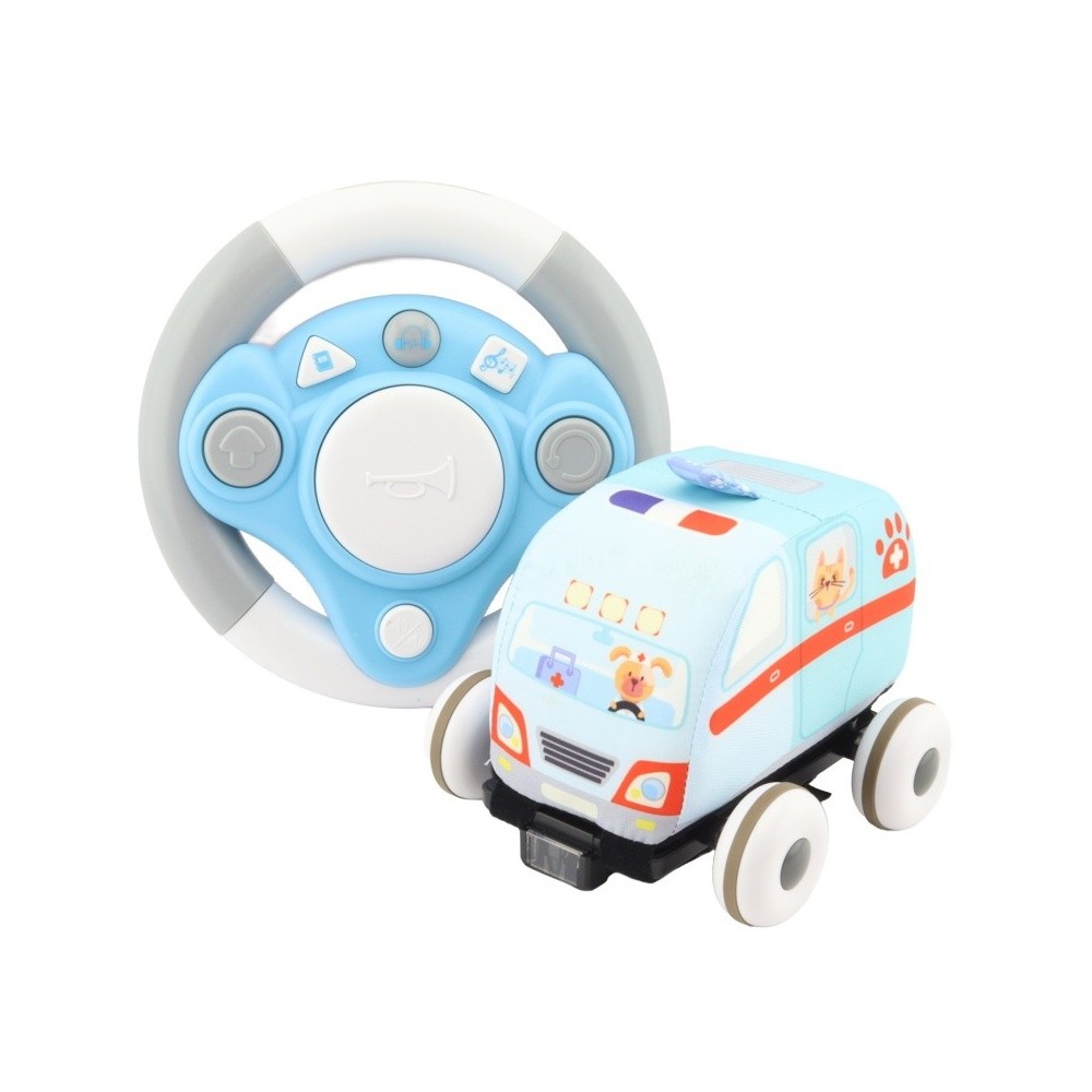 IR pěnové autíčko pro nejmenší Ambulance na dálkové ovládání
