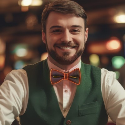 Motýlek LED svítící oranžový