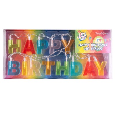 LED světelný řetěz Happy Birthday