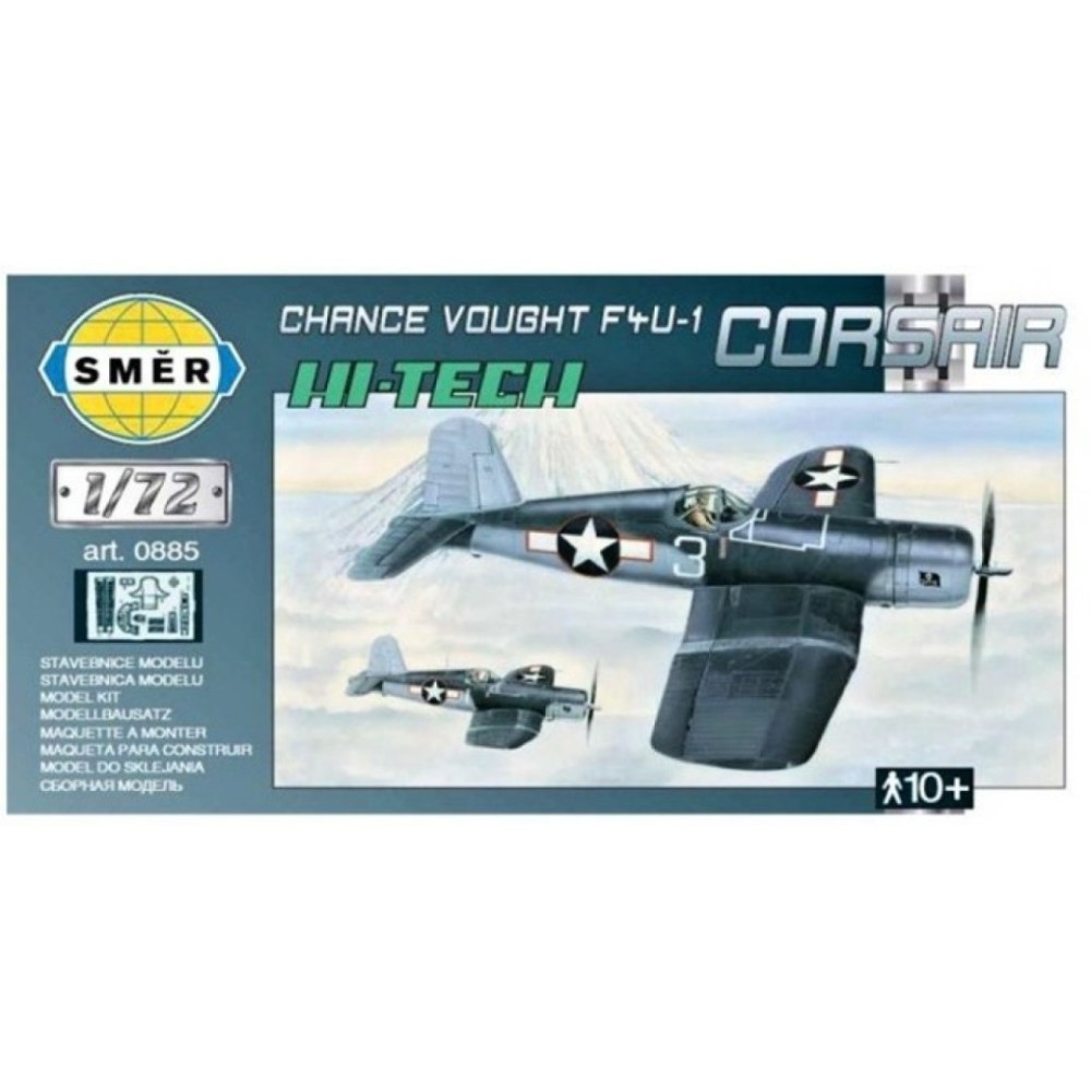 Směr plastikový model letadla ke slepení Chance Vought F4U-1 Corsair 1:72 slepovací stavebnice letadlo