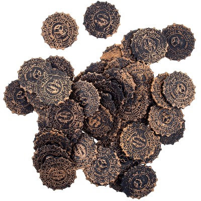 Pirátské mince s lebkou plastové 50 ks