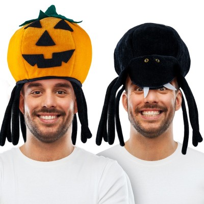 Oboustranná čepice pavouk dýně