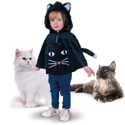 Dětský kostým Černá kočka kápě