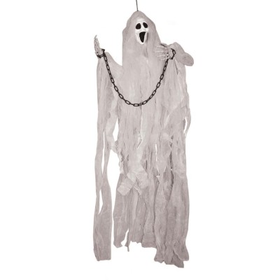 Dekorace duch s řetězem 100cm světelný efekt