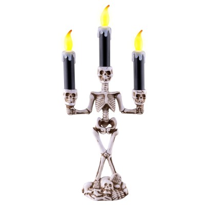 Svícen kostlivec 36cm Halloween