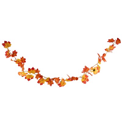 Girlanda podzimní listí s dýněmi a kvěy 175cm