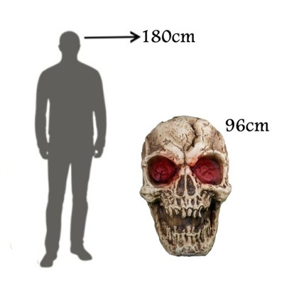 Obrovská lebka MAXI se světlem a zvukem 96cm Halloween