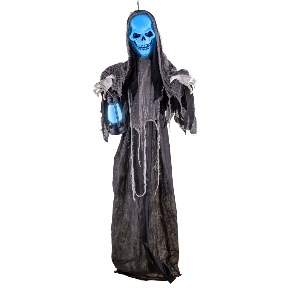 Dekorace kostra kostlivec se světlem a zvukem 180cm Halloween