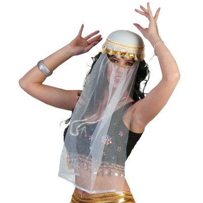 Dámský arabský klobouk se závojem