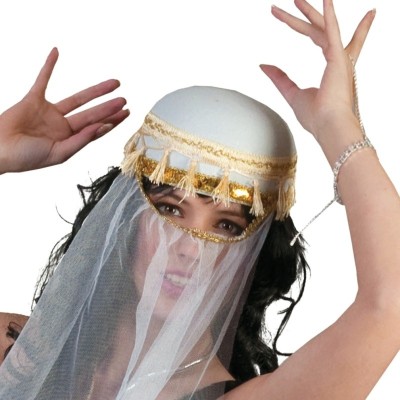 Dámský arabský klobouk se závojem