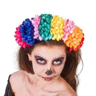 Barevná květinová čelenka Muerto