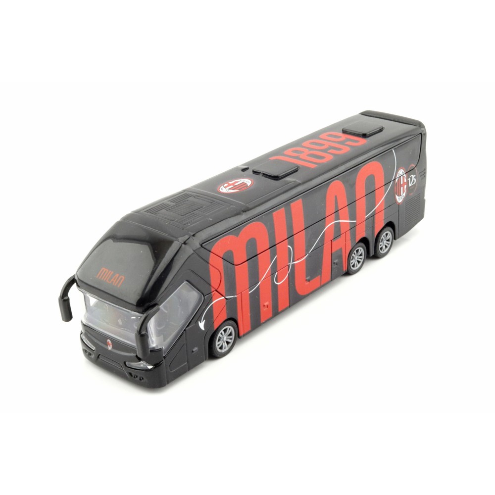Kovový model Autobus AC Milan s otevíracími dveřmi 1:43 Pull Back
