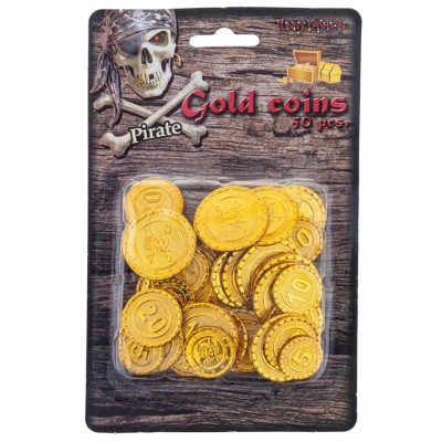 Zlaté mince plastové 50 ks