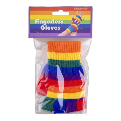 Rukavice pruhované duhové