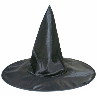 Černý špičatý klobouk čarodějnice dětská