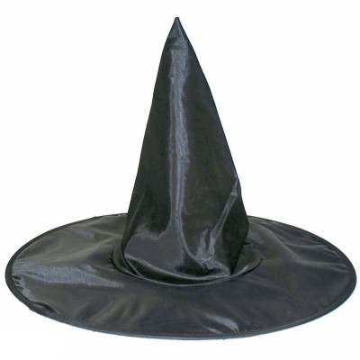 Černý špičatý klobouk čarodějnice dětská