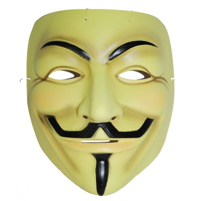 Maska Guy Fawkes Anonymous žlutá