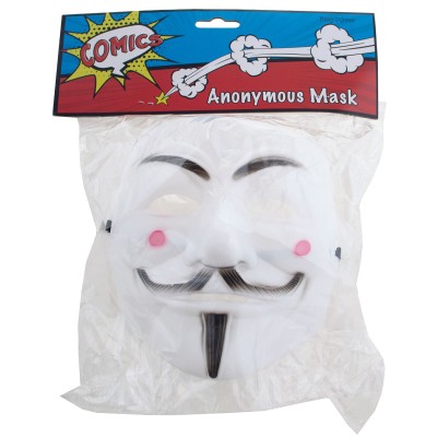 Maska Guy Fawkes Anonymus Vendeta bílá
