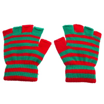 Rukavice pruhované bez prstů
