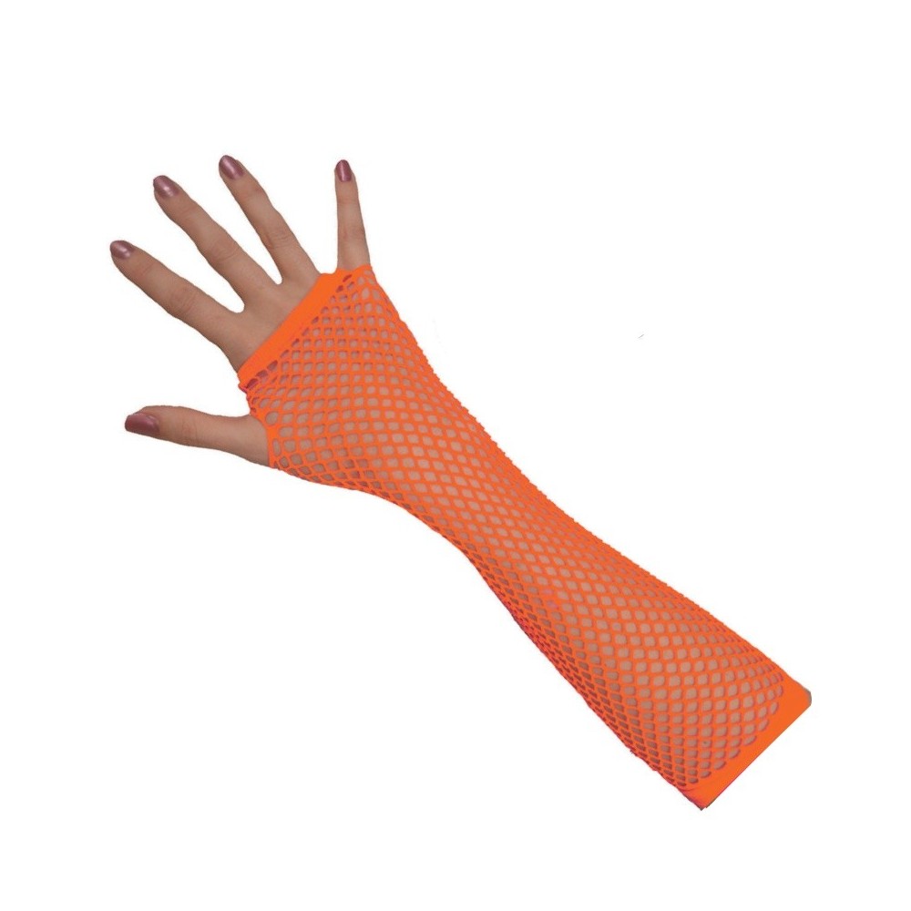 Rukavice síťované neon oranžová